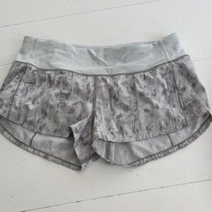 lululemon athletica Gray Patterned Athletic Shorts